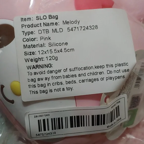 Sanrio 🆕 My Melody Small Silicone Crossbody Bag - Picture 3 of 10